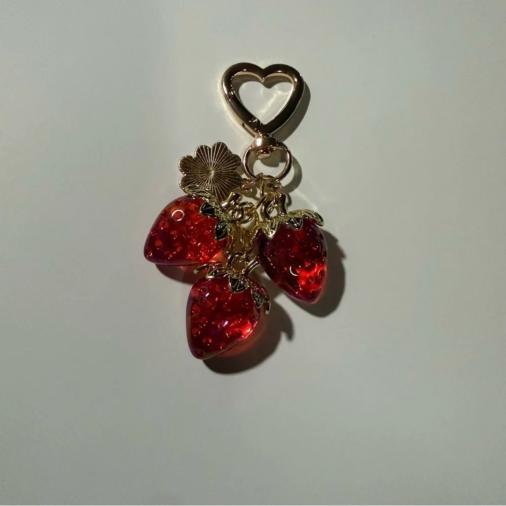 Cute Strawberry Bag Pendant Keychain Kawaii Heart Flower Daisy Purse